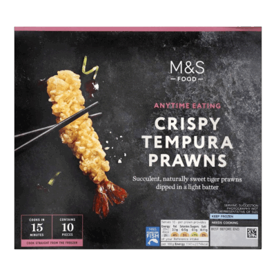 M&S 10 Tempura Tiger Prawns Frozen
