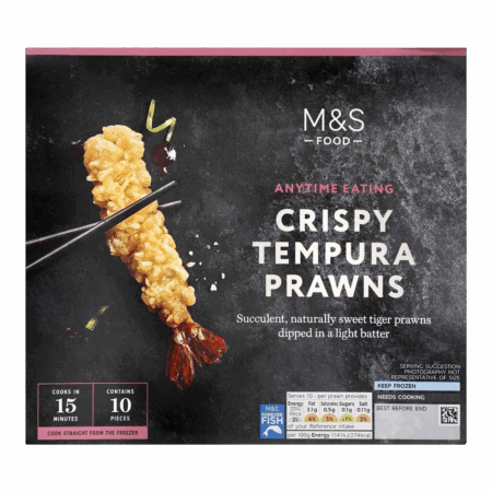 M&S 10 Tempura Tiger Prawns Frozen