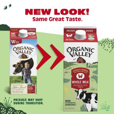 Organic Valley, Organic Whole Milk, Ultra Pasteurized, Half Gallon, 64 oz - Imagem 2