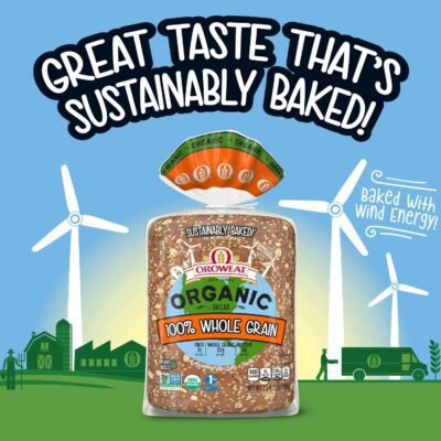 Oroweat Organic Bread 100% Whole Grain Bread Loaf, 27 oz - Imagem 2
