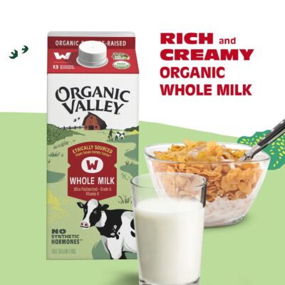 Organic Valley, Organic Whole Milk, Ultra Pasteurized, Half Gallon, 64 oz - Imagem 3
