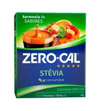 Adoçante em pó Stévia em sachê 50x1 Zero Cal