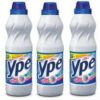 Água sanitária com cloro ativo Ypê 1lt (pacote c/ 3 unid.