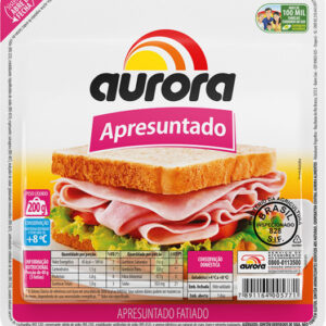Apresuntado fatiado embalado a vácuo Aurora 200g
