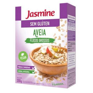 Aveia integral sem glúten em flocos grossos Jasmine 200g