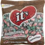 Bala Its Love sabor tamarindo recheada com jelly pacote de 600g