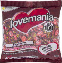 Bala lovemania sabor canela pacote de 600g