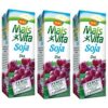 Bebida a base de soja sabor uva Mais Vita Yoki 1lt. (pacote c/3 unid.)