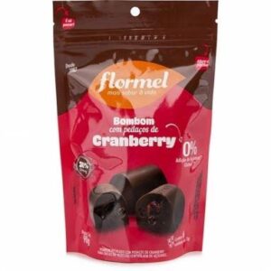 Bom bom recheado com Cranberry s/ açucar Flormel 90g