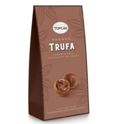 Bombom Trufa com cobertura de chocolate topcau 92g