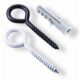 Bucha de nylon 5mm e pitão - cartela com 4