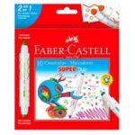 Caneta hidrográfica ponta dupla Super Duo Faber Castell 10 cores