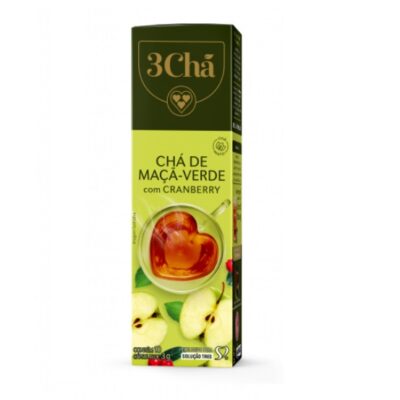 Cápsulas 3 Chá Maça Verde com Cranberry Três Corações