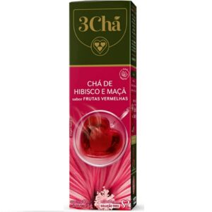 Cápsulas 3Chá Hibisco maçã e frutas vermelhas Três Corações