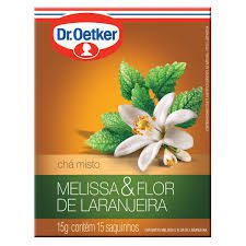 Chá de melissa e flor de laranjeira Dr. Oetker 15g
