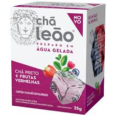 Chá preto + frutas vermelhas p/ preparo em água gelada Leão 25g