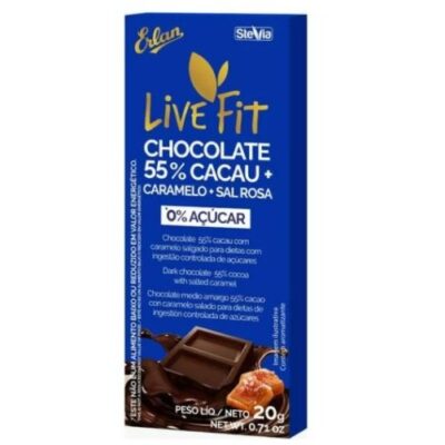 Chocolate 55% Caramelo Zero Live Fit 20g