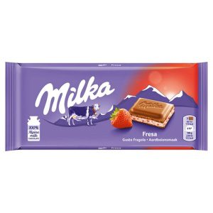 Chocolate morango com iogurte Milka 100g