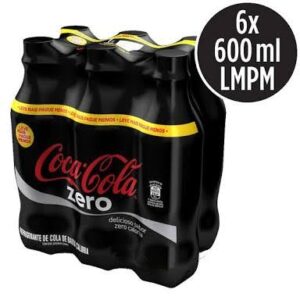 Coca Cola sem açúcar pet 600ml. (pacote c/6 unid.)