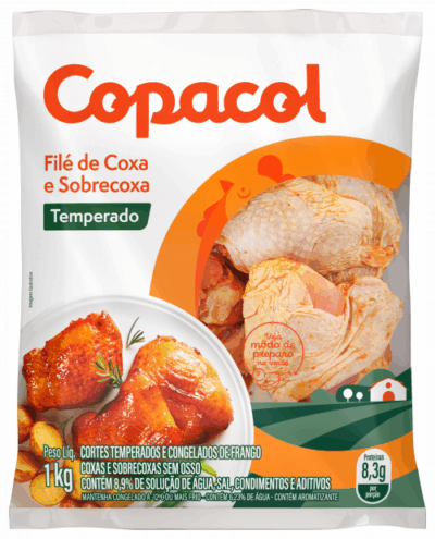 Filé De Coxa e Sobrecoxa Temperado Copacol 1kg