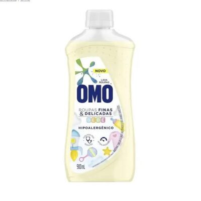 Lava roupas líquido Omo roupas finas e delicadas Bebê 900ml