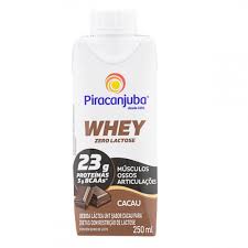 Leite desnatado whey sabor cacau zero lactose Piracanjuba 250ml