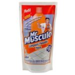 Limpador limpeza pesada e pisos em sachê Mr. Músculo 400ml