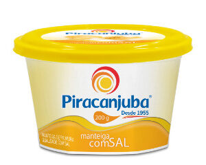 Manteiga com sal Piracanjuba pote 200g.