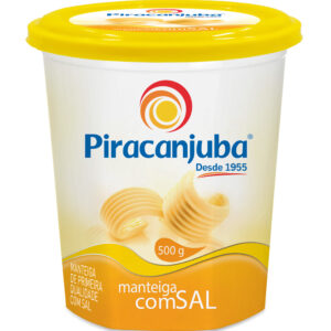 Manteiga com sal Piracanjuba pote 500g.