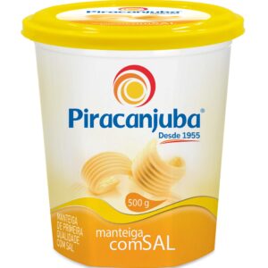 Manteiga com sal Piracanjuba pote 500g.