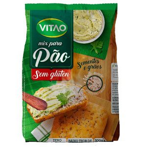 Mix sem glúten para pão com sementes e grãos Vitao 300g