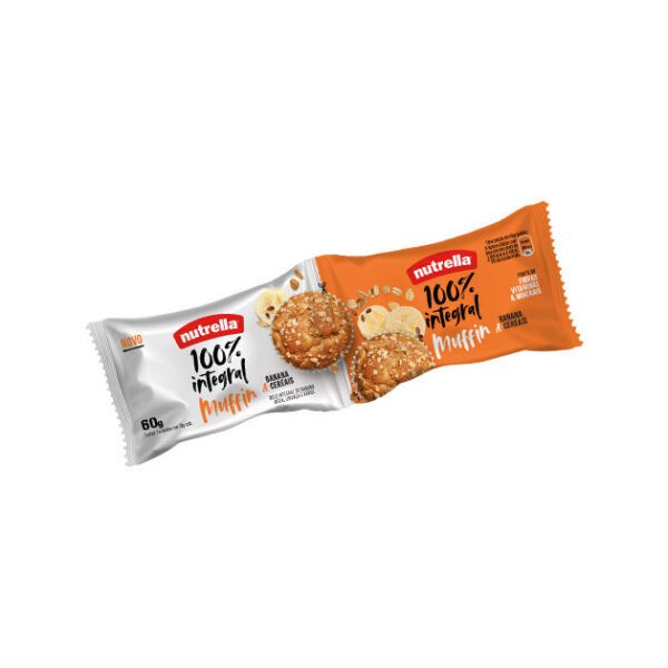 Muffin integral sabor banana e cereais Nutrella 60g