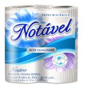 Papel higiênico neutro folha simples - 30 metros 4 x1 Notável