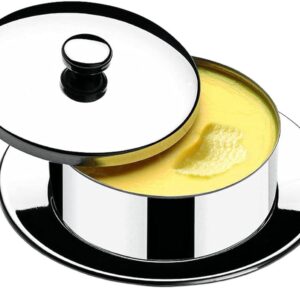 Porta manteiga de inox Brinox