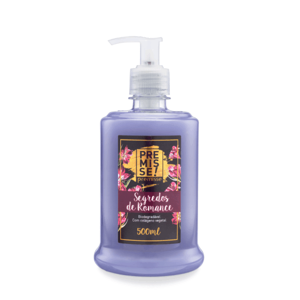 Sabonete líquido Segredos de Romance com valvula pump Premisse 500ml