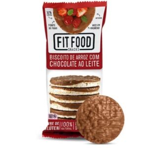 Biscoito de arroz com chocolate ao leite Fit Food 70g