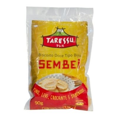 Biscoito Doce Taressu Biju Sembei Pacote 90g
