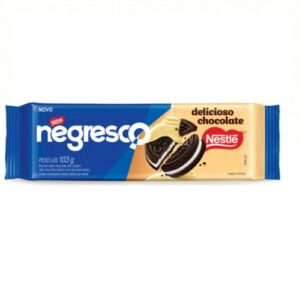 Biscoito Recheado Baunilha Cobertura Chocolate Branco Negresco 103g