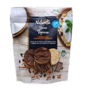 Biscoito Tapioca Chocolate Amargo Sem Glúten Naturatta 60g