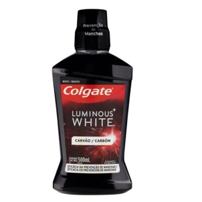 Enxaguante Bucal Carvão Zero Álcool Colgate Luminous White 500ml