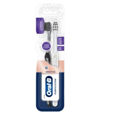 Escova De Dentes Sensitive Purification Com Carvão Ativo Oral-B 2 Unidades