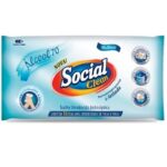 Toalha umedecida antisséptica Social Clean alcool (36 unid.)